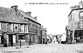 Maure-de-Bretagne ː la route de Guer au début du XXe&nbsp;siècle (carte postale).