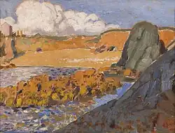 Maurice Denis, La plage rouge, vers 1901, Musée des Beaux-Arts de Reims (inv. 949.1.75).