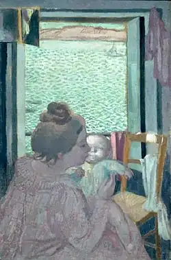 Maurice Denis : Maternité devant la mer ou Maternité au Pouldu (1899, musée des beaux-arts de Pont-Aven).