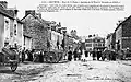 Mauron : la Rue de la Poste au début du XXe&nbsp;siècle (carte postale).