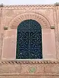 Détail d'une fenêtre en fer forgé
