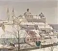 Vue de l'abbaye de Klosterneuburg en hiver, 1924.