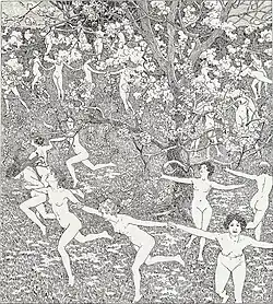 L'aspiration du printemps(1898). Illustration pour Ver Sacrum