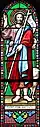 Église Saint-Jean-Baptiste de Mazeyrolles : vitrail de saint Jean-Baptiste du peintre-verrier Jean Besseyrias (1846-1942).