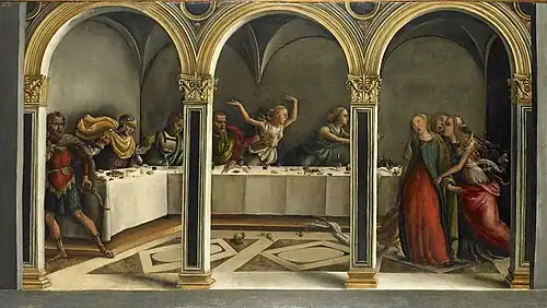 Lucrèce annonce son suicide, vers 1505-1510. Galerie G. Sarti, Paris.