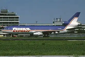 L'appareil impliqué dans l'incident, ici photographié à l'aéroport d'Amsterdam-Schiphol en juin 1986.