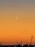 Juste après le coucher de soleil depuis Perth, en Australie-Occidentale, le 16 janvier.