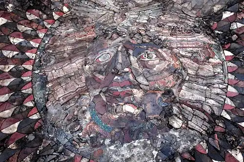 Mosaïque couvrant le pavement de l'orchestre de l'Odéon de Cibyra (IIIe siècle)