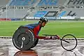 Fauteuil roulant de compétition.