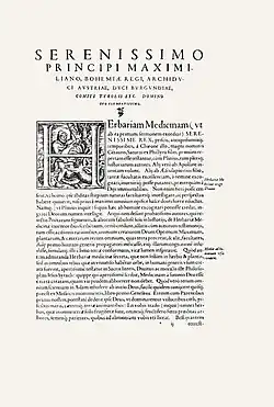 Lettre médicale  de Pierandrea Mattioli, 1561