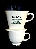 Filtre à café Melitta des années 1930.
