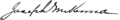 Signature de Joseph McKenna