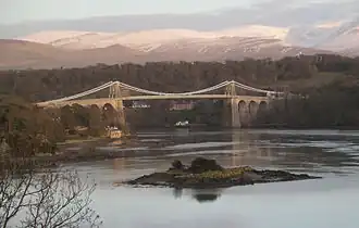 Le pont suspendu de Menai.