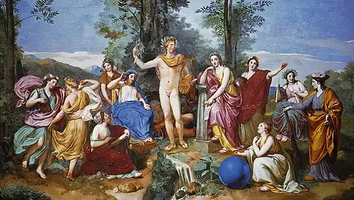 Anton Raphael Mengs, Le Parnasse, milieu du XVIIIe siècle, Villa Albani, Rome.