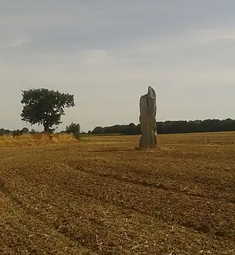 Le menhir de la Hune.