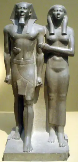 Dyade de Mykérinos et de Khâmerernebty.