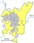 Carte de Meppen en 1968