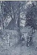 Merlevenez ː un paysan et sa vache (M.-W., La revue française de photographie et de cinématographie, 1938).