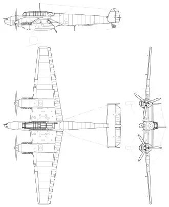 vue en plan de l’avion