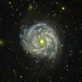 M100 en ultraviolet par le télescope spatial GALEX.