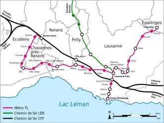 Image illustrative de l’article Métro de Lausanne