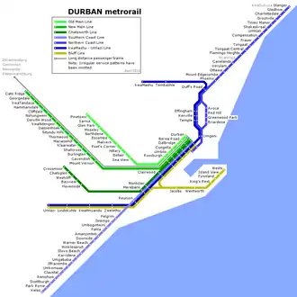 Image illustrative de l’article Réseau des trains de l'agglomération de Durban