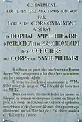 Plaque commémorative: construction (1732).