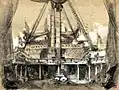 Esquisse du décor du troisième acte par Charles-Antoine Cambon