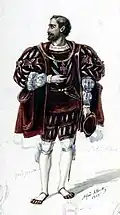 Maquette du premier costume pour Don Pédro