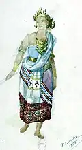 Maquette de costume pour une choriste