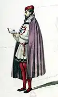 Maquette de costume pour un huissier