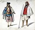 Maquette de costumes pour deux marins