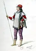 Maquette de costume pour un officier de marine