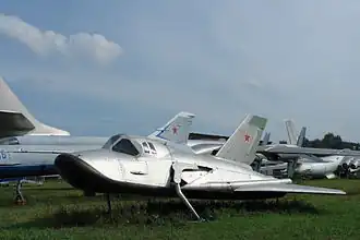 Mikoyan-Gourevitch MiG-105 Spiral au musée des forces aériennes de la fédération de Russie.
