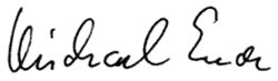 Signature de Michael Ende