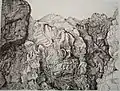 Album du Luberon - Serre de l'Agranier, eau-forte, 56x76cm, 1966