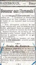 Croix de guerre en 1915