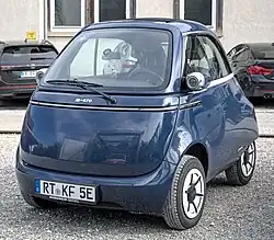 La Microlino, réinterprétation par le constructeur suisse Micro Mobility Systems de l'Isetta.