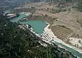 Barrage de Middle Marshyandi (70&nbsp;MW) à Udipur, 2014.
