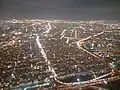 Vue de Téhéran de nuit depuis la tour Milad