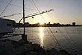 La jetée au coucher du soleil