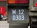 Plaque d'une remorque à un essieu.