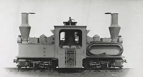 La locomotive Péchot-Bourdon no&nbsp;175 construite par Baldwin à Philadelphie aux États-Unis en 1916.