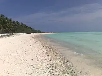 Plage de l'île Minicoy.