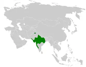 Description de l'image Mirafra erythroptera distribution map.png.