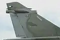 Dérive du Mirage 2000D 647 3-IO porteur de l'insigne de l'escadrille SPA62.