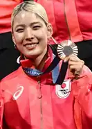 Misaki Emura aux Jeux olympiques de 2024.