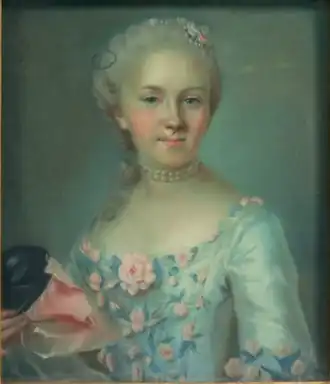 Mme Le Caron de Fleury, née Adélaïde Philiberte Bertrande de Longprez, pastel, datation inconnue, collection particulière.