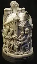 Reine de jeu d'échecs en ivoire, fin du XIe&nbsp;siècle.