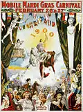 Affiche de Mardi gras de 1900.